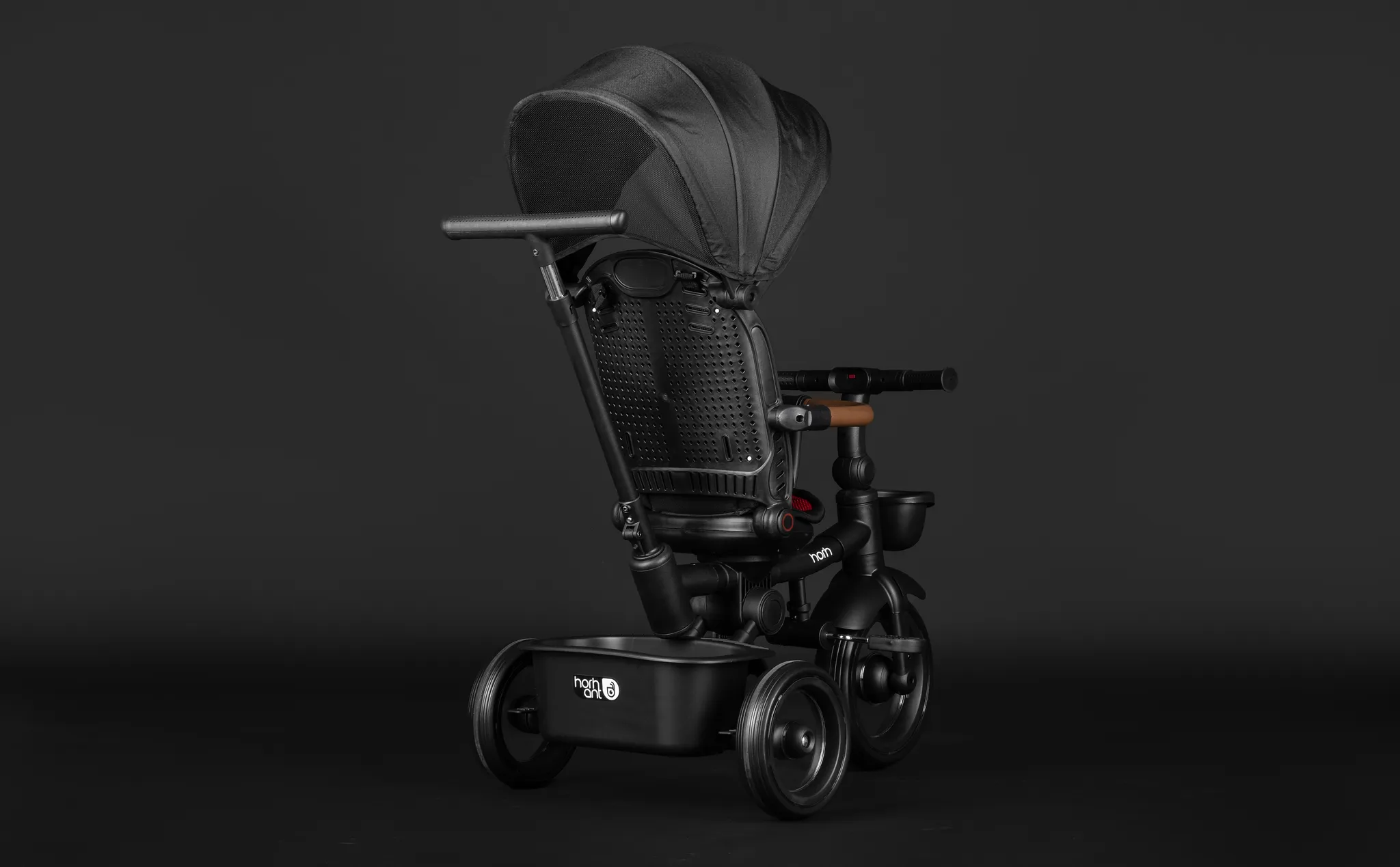 Велосипед трёхколёсный HORH 12/10" 2025 чёрно-красный