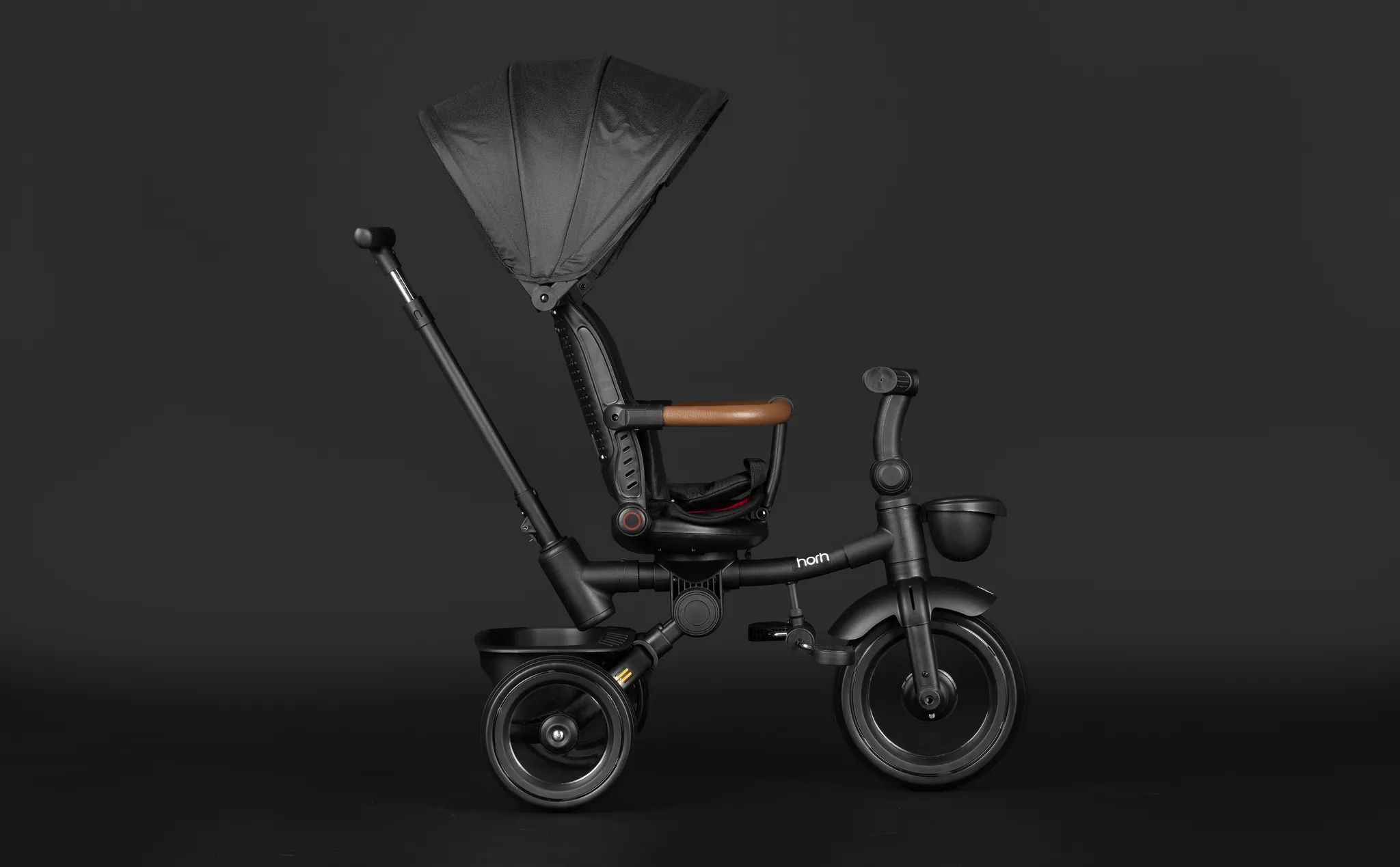 Велосипед трёхколёсный HORH 12/10" 2025 чёрно-красный