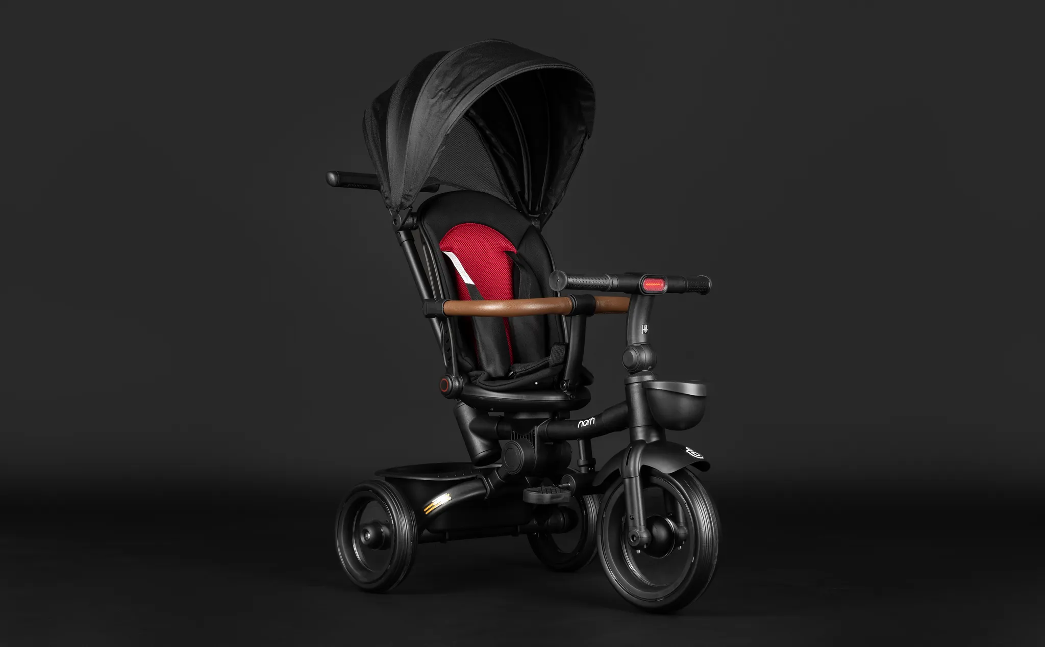 Велосипед трёхколёсный HORH 12/10" 2025 чёрно-красный